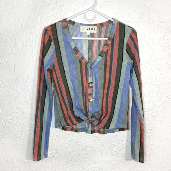 Hiatus Tops - Nordstrom x Hiatus striped thermal top